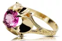 Ring Vintage Handwerk Amethyst 14 Karat Gelbgold vrc377y